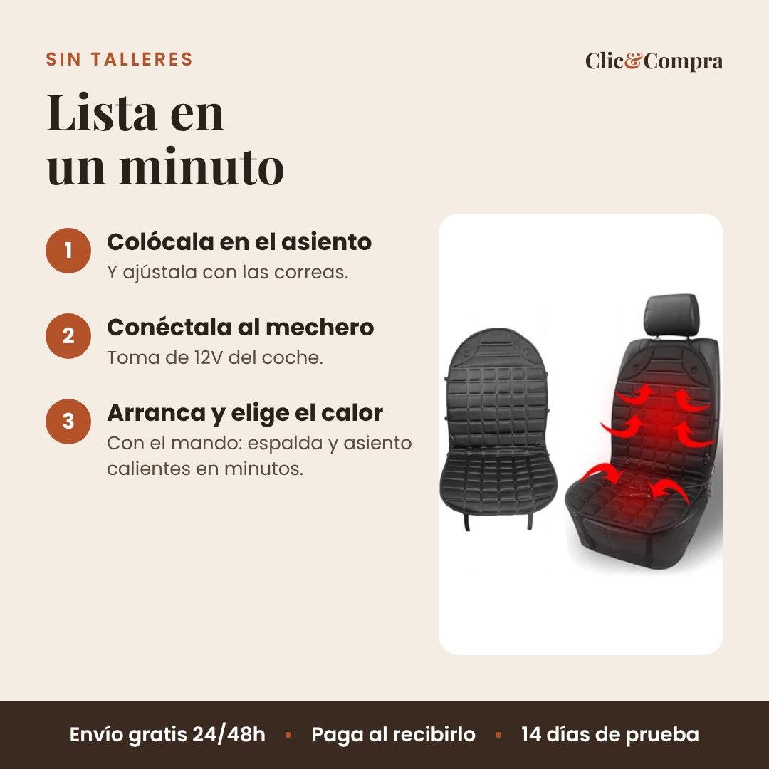 Funda calefactable universal para coche (12V)