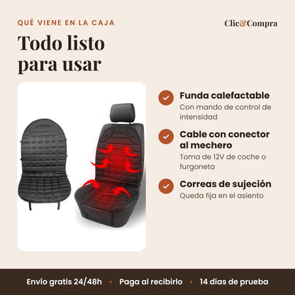 Funda calefactable universal para coche (12V)